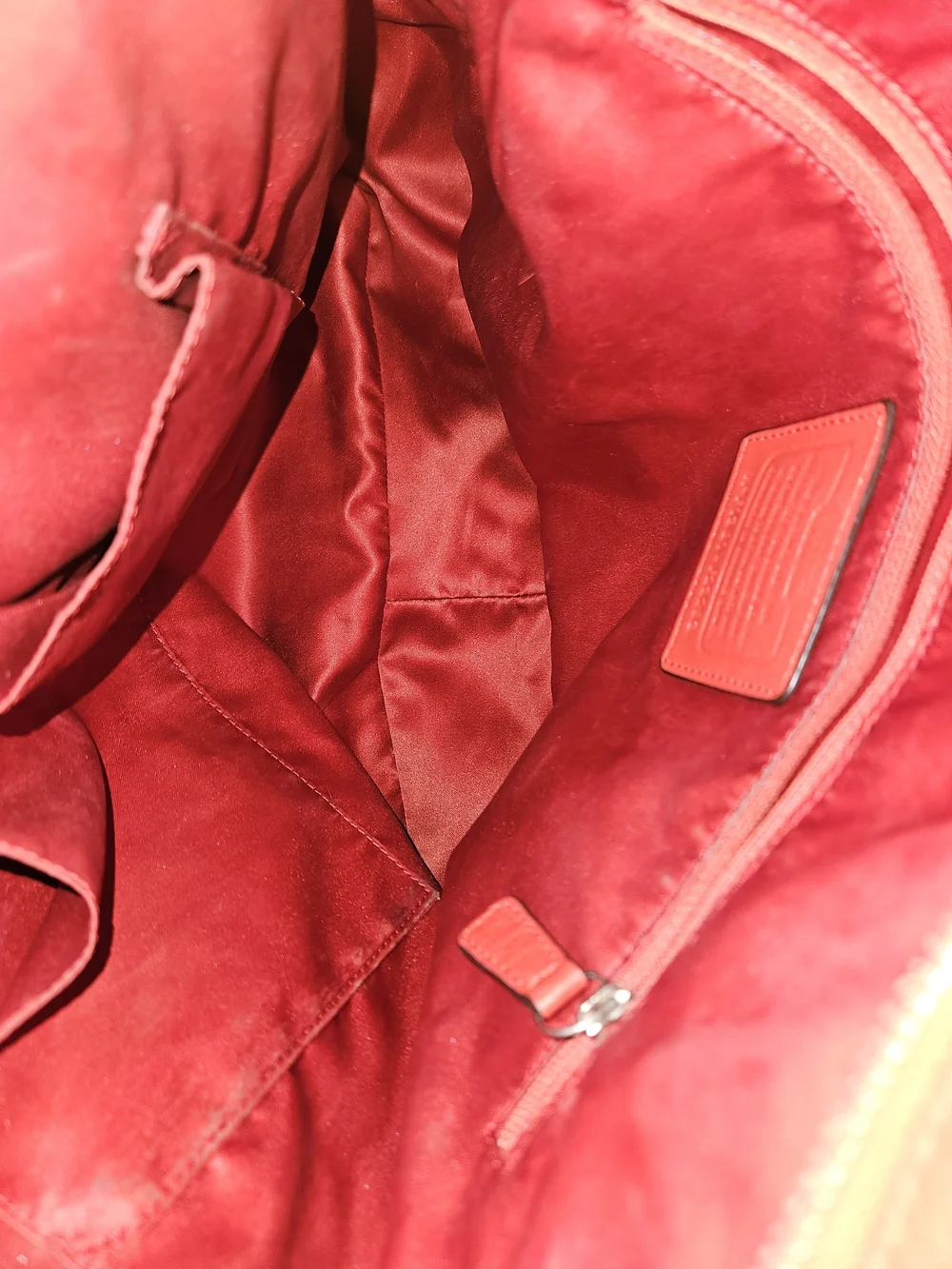 Coach Park Leather Hobo Shoulder Bag with Yellow Tag Accent